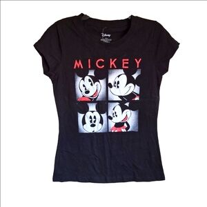 Disney Mickey Mouse Black Large Short Sleeve Shirt